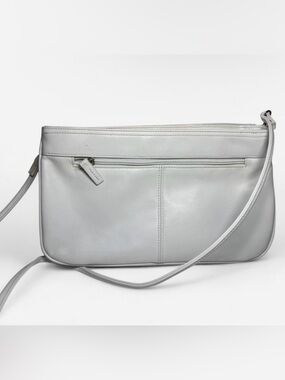 Vintage Cabin Creek White Leather Shoulder Bag / Handbag